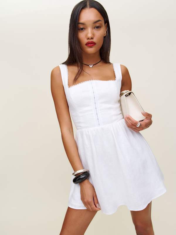 Sheri Linen Dress - White